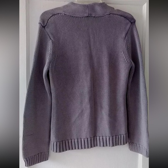 Isabella Bird Womens Lavender Gray Button Front Knit Cardigan Sweater Sz S - Picture 2 of 4